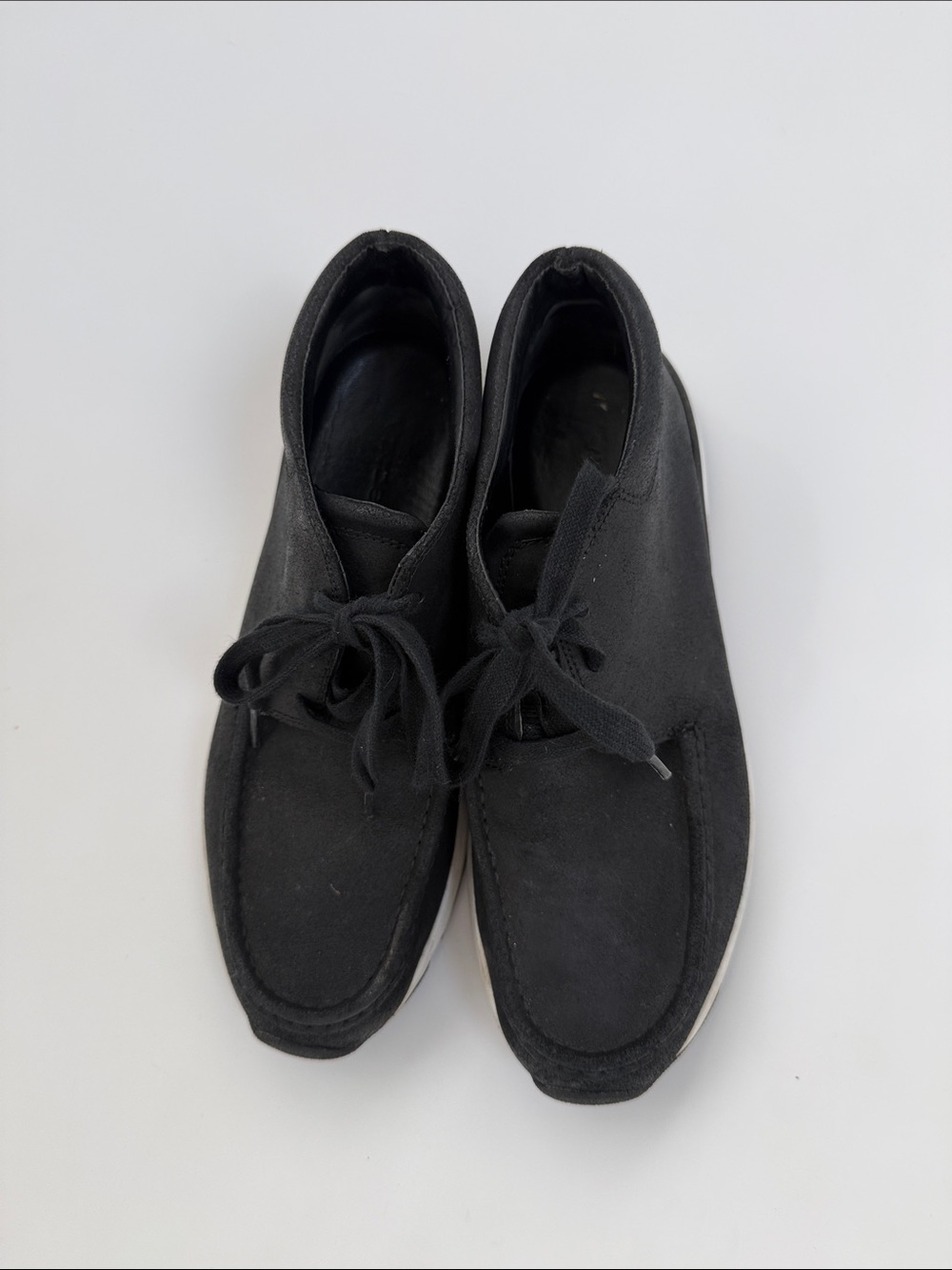 Vince Black Suede Lace-Up Casual Shoes